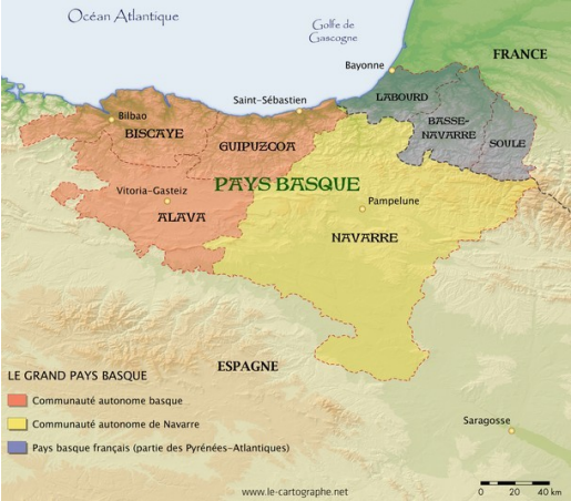 carte pays basque